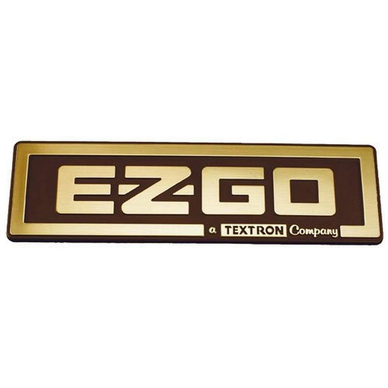 EZGO 71037G02 Gold Nameplate EZGO/A Textron Company